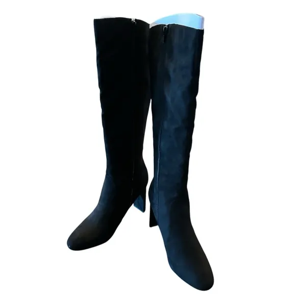 Alfani Adelayde Knee High Thin Block Heel Dress Boots Black Size 8.5