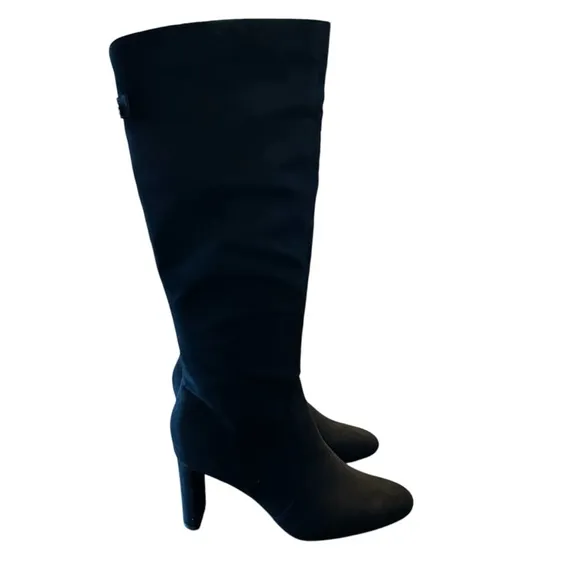 Alfani Adelayde Knee High Thin Block Heel Dress Boots Black Size 8.5