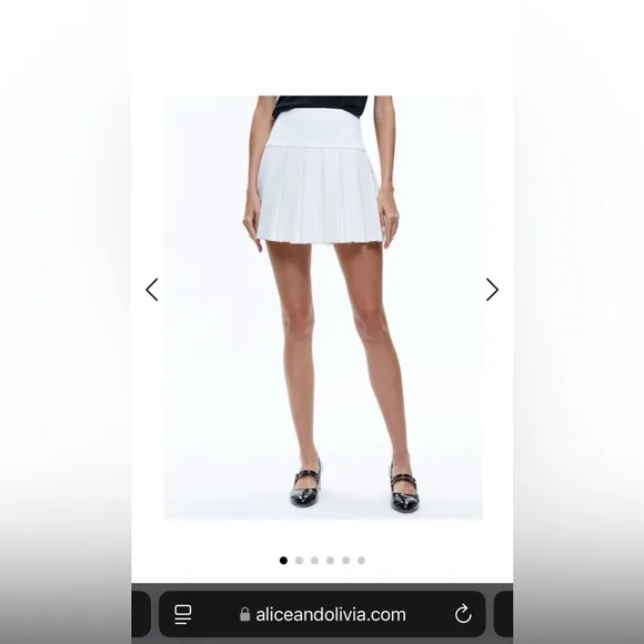 Alice and Olivia leather skirt
