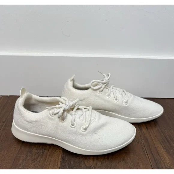 Allbirds Sneakers Mens 11 Wool Runner Cream Lace Up Shoes Lightweight Comfort