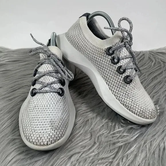 Allbirds Tree Dasher Mens Size 8 Shoes White Gray Running Athletic Sneakers