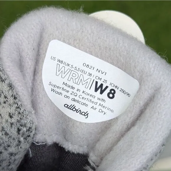 ALLBIRDS WRM - Women's Shoes - SIZE 8