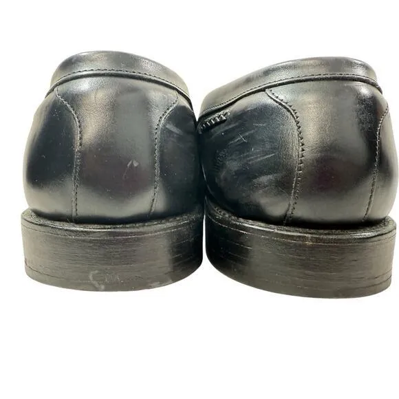 Allen Edmonds Shoes Cody Black Leather Loafer Tassels Weaved Mens Size 9 D‎