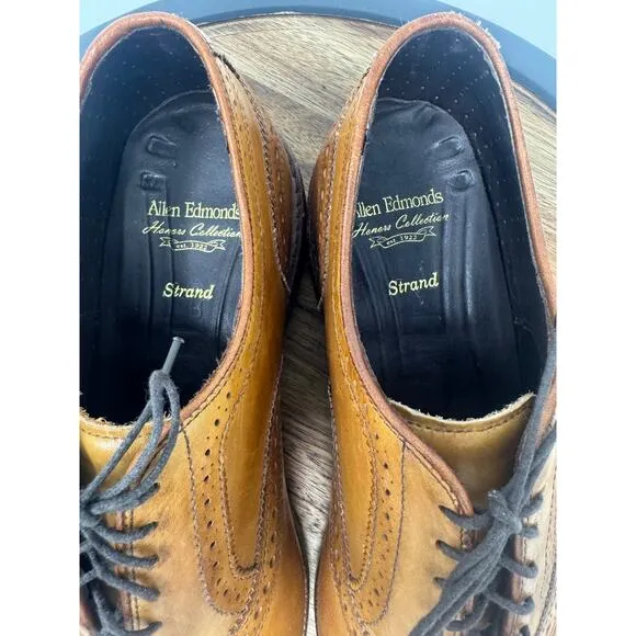 Allen Edmunds Honors Collection Strand Light Brown Golf Shoes Men's Size 9
