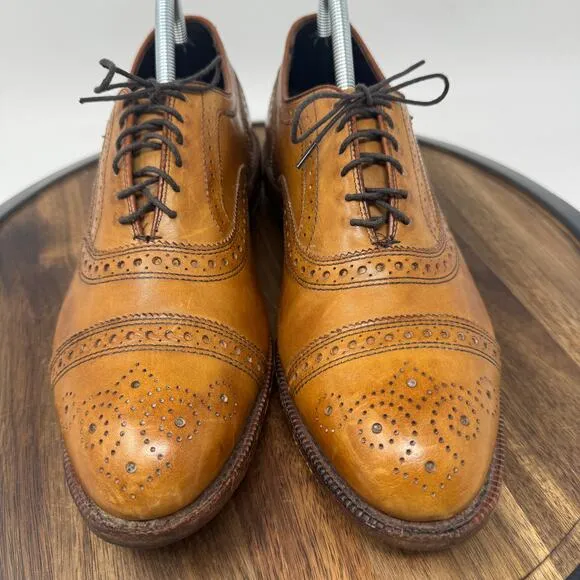 Allen Edmunds Honors Collection Strand Light Brown Golf Shoes Men's Size 9