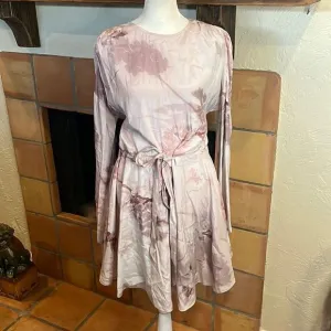 ALLSAINTS Cassandra Ume viscose/poly mini Dress in Petal Pink, 6!