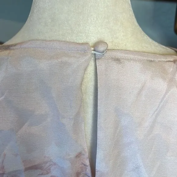 ALLSAINTS Cassandra Ume viscose/poly mini Dress in Petal Pink, 6!