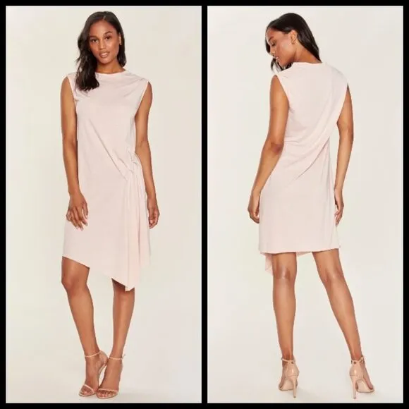 💕ALLSAINTS💕 Duma Dress Pleated Asymmetric Pink