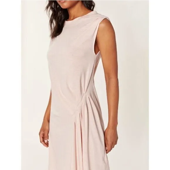 💕ALLSAINTS💕 Duma Dress Pleated Asymmetric Pink