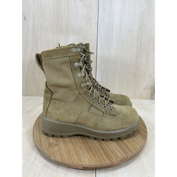 Altama Temperate Weather GTX Tan Leather Military Combat Boots Womens 6.5 Mens 5