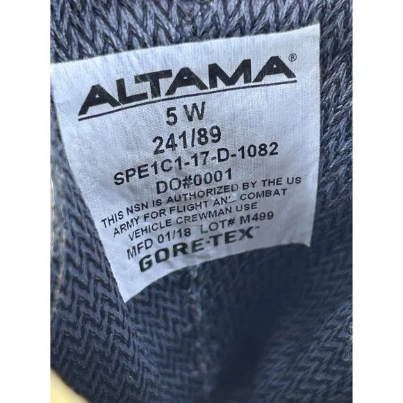 Altama Temperate Weather GTX Tan Leather Military Combat Boots Womens 6.5 Mens 5