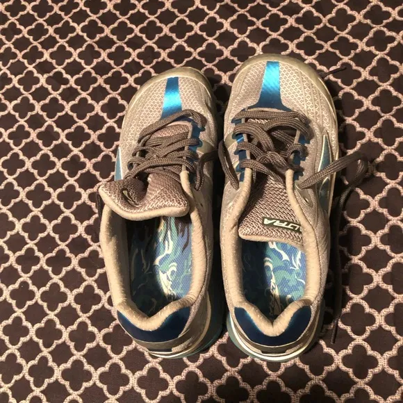 ALTRA Running Shoes Womens Size US 9 Zero Drop Blue Silver A2345-1-090