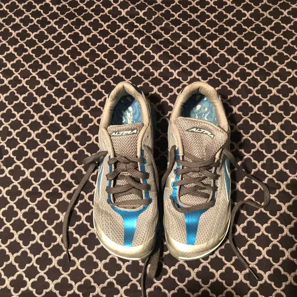ALTRA Running Shoes Womens Size US 9 Zero Drop Blue Silver A2345-1-090