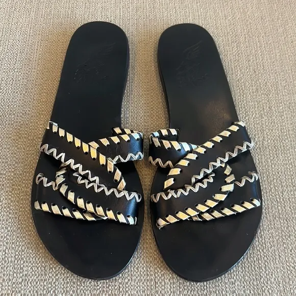 Ancient Greek Sandals Whipstitch Desmos Slide Sandal