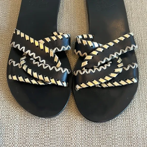 Ancient Greek Sandals Whipstitch Desmos Slide Sandal
