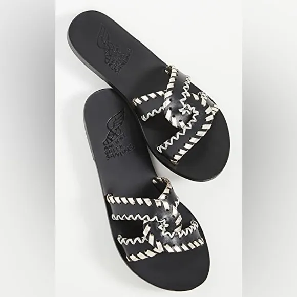 Ancient Greek Sandals Whipstitch Desmos Slide Sandal