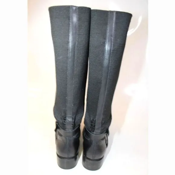 Andre Assous Womens 9 Waterproof Tall Leather Back Gore Heeled Boots H20