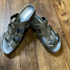 Andrea E Michele Sandals Silver Women’s 41 Made In Italy Style 24910 Cork Bling