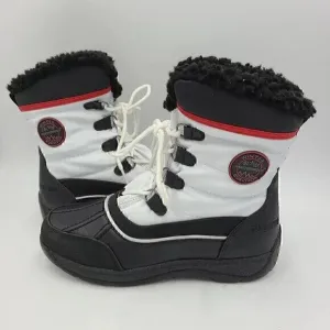 Ankle Winter Boots Weatherproof Womens Boots Lauren Black &amp; White Size US 6 M