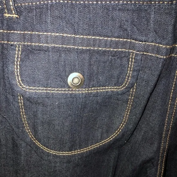 ANN TAYLOR size 10 blue high waist wide leg jeans trouser style