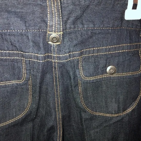 ANN TAYLOR size 10 blue high waist wide leg jeans trouser style