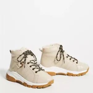 Anthropologie Alexis Sherpa-Lined Hiker Boots size 38