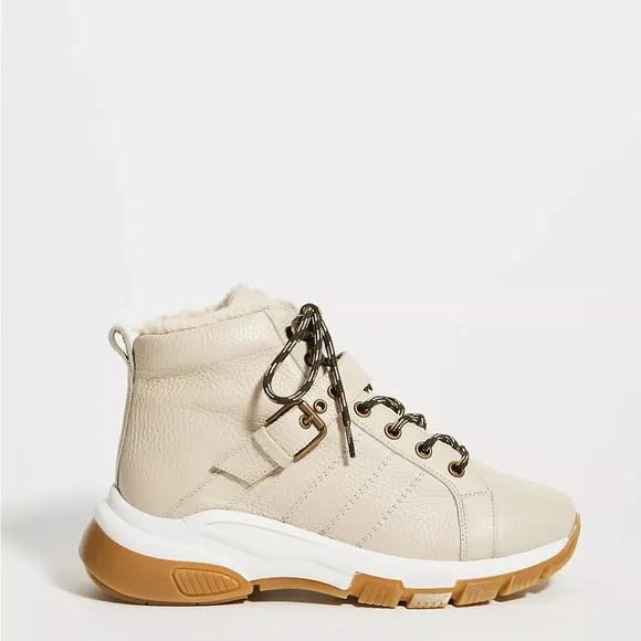Anthropologie Alexis Sherpa-Lined Hiker Boots size 38