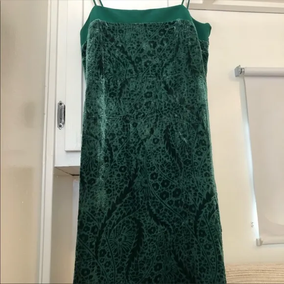 Anthropologie Aria Burnout Velvet Slip Dress