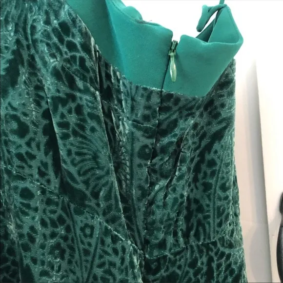 Anthropologie Aria Burnout Velvet Slip Dress