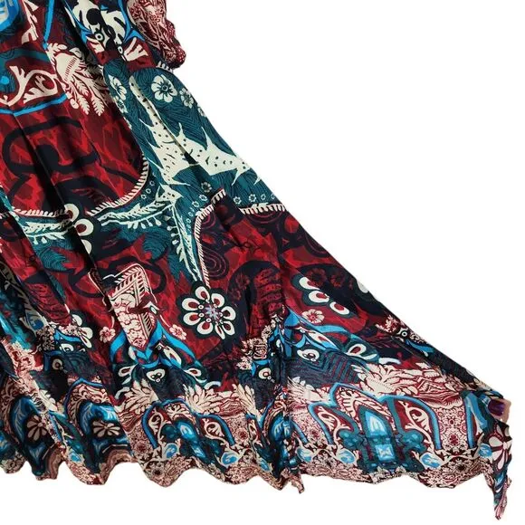 Anthropologie BHANUNI by JYOTI Dress Womens 0 Petite Multicolor Patterned Maxi