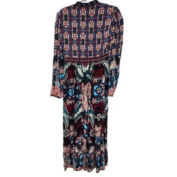 Anthropologie BHANUNI by JYOTI Dress Womens 0 Petite Multicolor Patterned Maxi