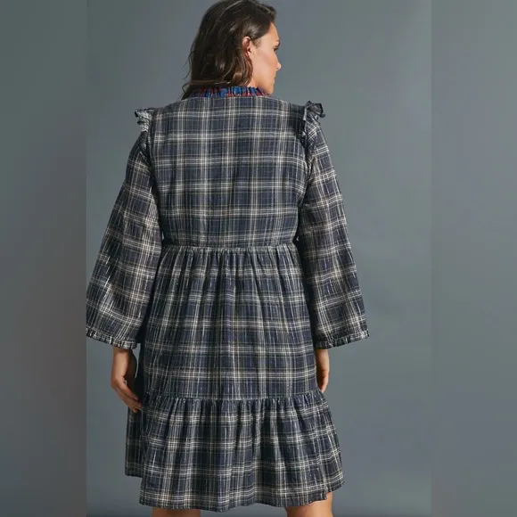 Anthropologie Dhruv Kapoor Ariana Ruffled Mini Dress