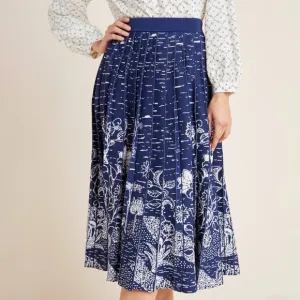 Anthropologie Haven Pleated Knit Midi Skirt