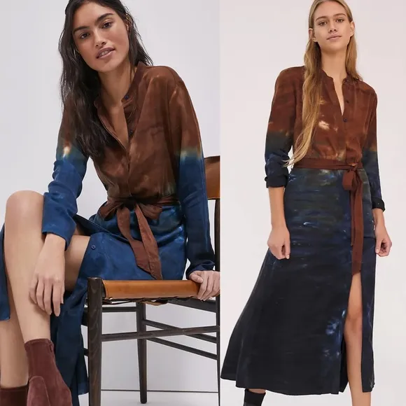 Anthropologie Perla Tie-Dye Maxi Dress