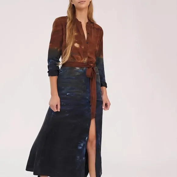 Anthropologie Perla Tie-Dye Maxi Dress