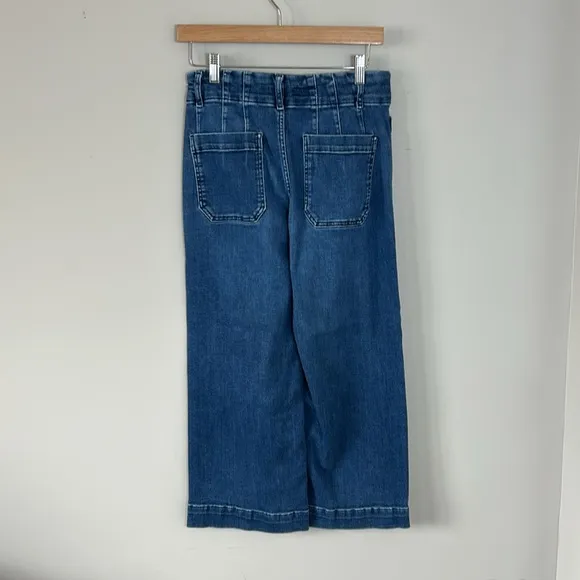 Anthropologie Pilcro The Skipper Jean Wide Leg Jeans Blue Stretch Size 29