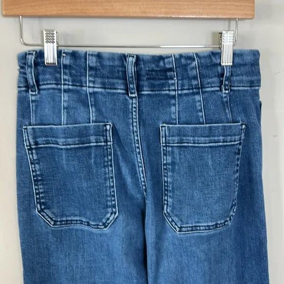 Anthropologie Pilcro The Skipper Jean Wide Leg Jeans Blue Stretch Size 29
