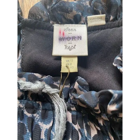 Anthropologie - Seen worn kept Pleated Leopard Dress