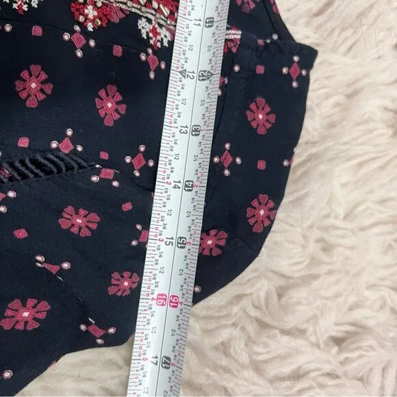 Anthropologie Vanessa Virginia Kaleidoscope Embroidered Beaded Tunic Dress