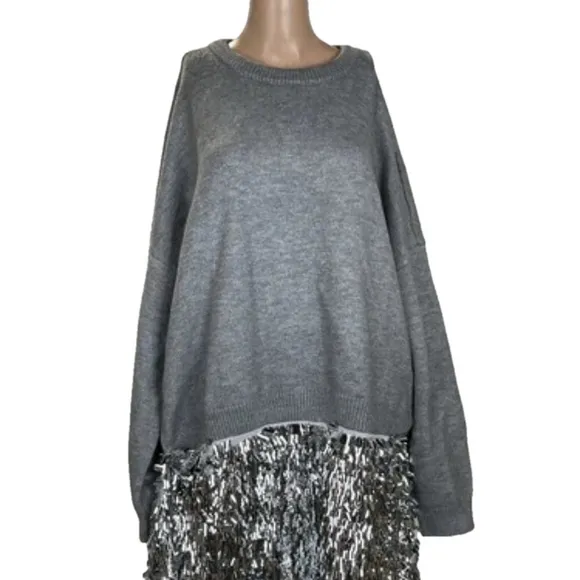 Anthropologie x Mare Mare Women's Sweater Dress Long Sleeve Knit Sequin Size 3X