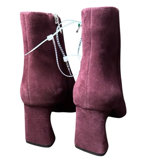 Antonio Melani ELANA Burgundy Suede Dress Booties