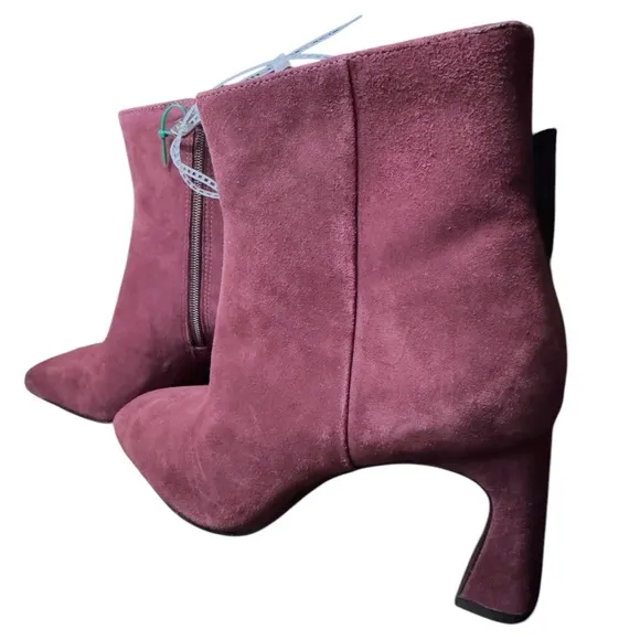 Antonio Melani ELANA Burgundy Suede Dress Booties