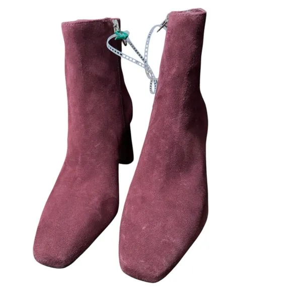 Antonio Melani ELANA Burgundy Suede Dress Booties