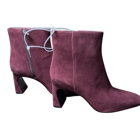 Antonio Melani ELANA Burgundy Suede Dress Booties
