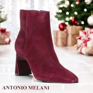 Antonio Melani ELANA Burgundy Suede Dress Booties
