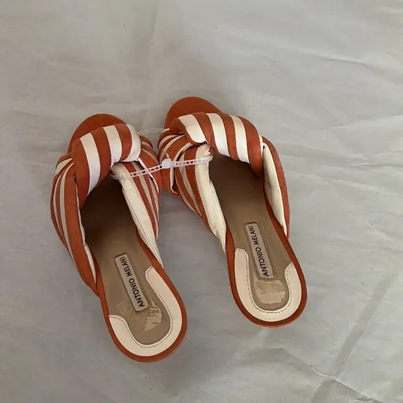 Antonio Melani Joelie Leather Slip-On Dress Sandals