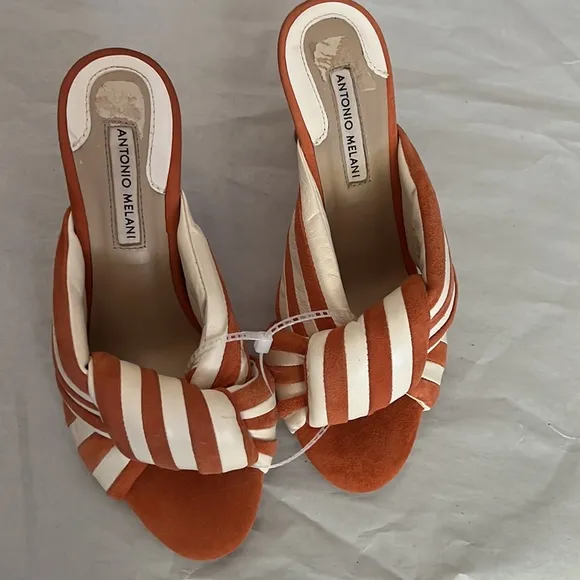 Antonio Melani Joelie Leather Slip-On Dress Sandals