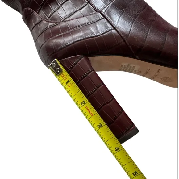 Antonio MelaniMades Crocodile Patent Leather Tall Dress Boots Size 8