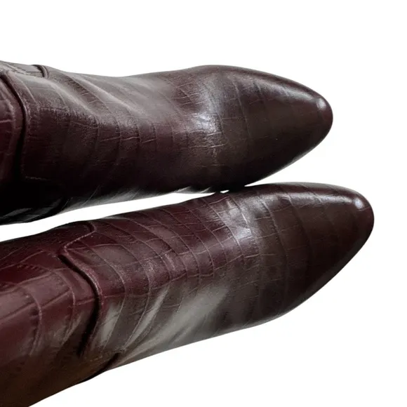 Antonio MelaniMades Crocodile Patent Leather Tall Dress Boots Size 8