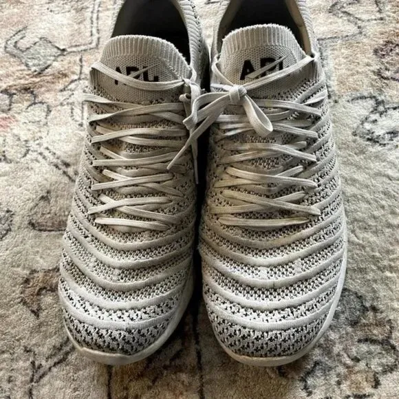 APL Men's TechLoom Wave Knit Athletic Shoes Sneakers in Gray &amp; White Size 13